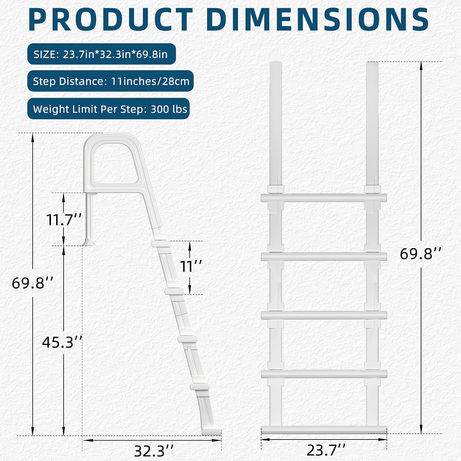 Havuz Merdiveni, 5 Basamaklı Ç - Pool Ladder Above Ground incelemesi ve fiyatı